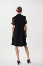 Dress with Mesh Sleeves