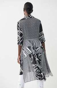 Print Duster in Black Vanilla