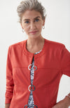 Faux Leather Moto Jacket in Lacquer Red