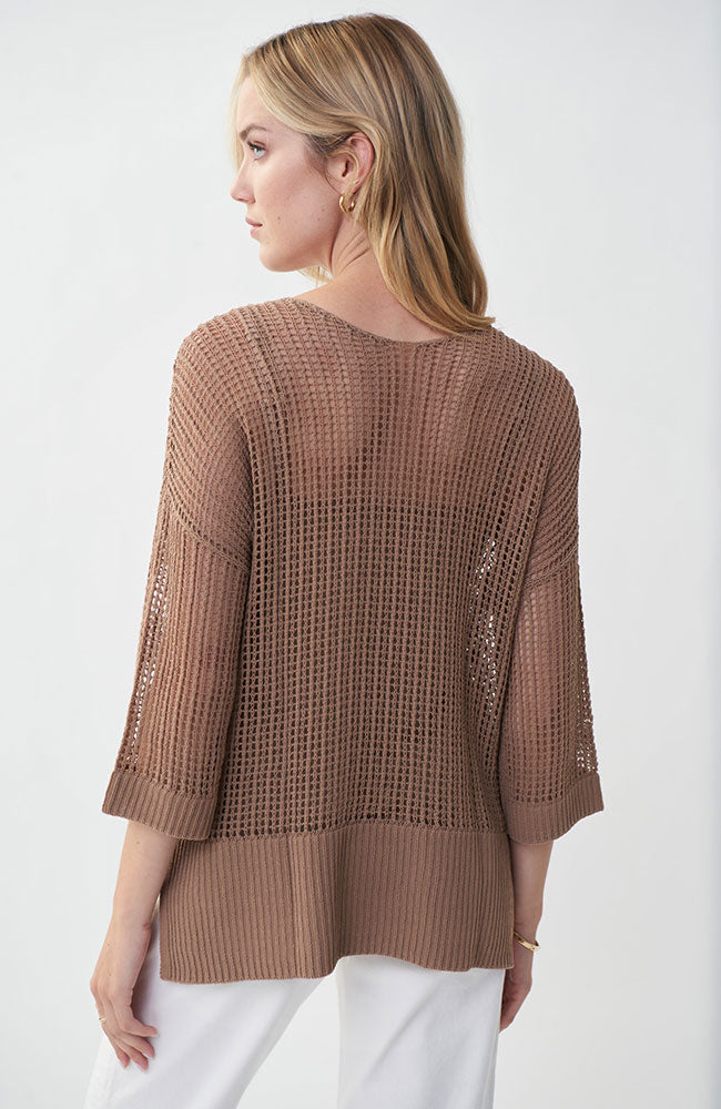 Mesh Sweater with Detachable Cami