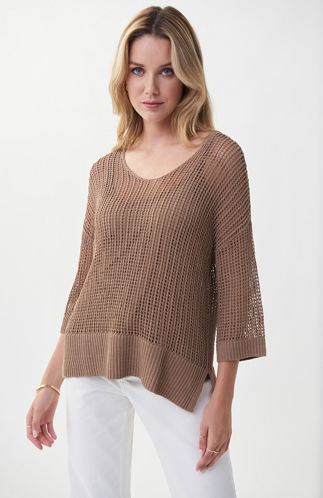 Mesh Sweater with Detachable Cami