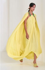 Jacky Draped Jersey Halter Dress