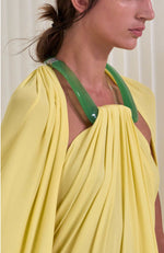 Jacky Draped Jersey Halter Dress
