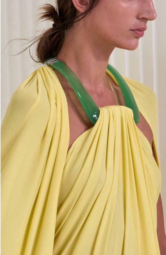 Jacky Draped Jersey Halter Dress