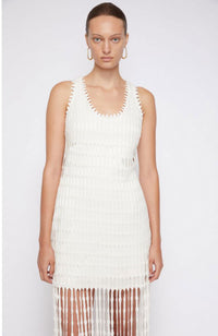 Janette Cotton Mesh Midi Dress
