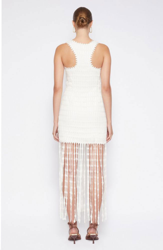 Janette Cotton Mesh Midi Dress