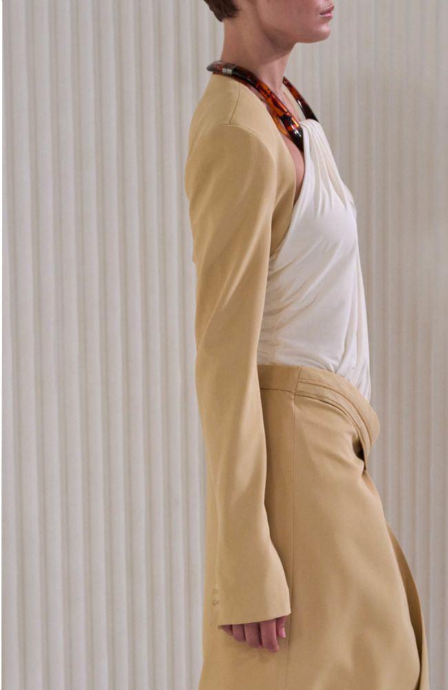 Annelise Draped Jersey Halter Top