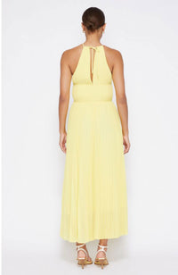 Carli Plisse Halter Midi Dress