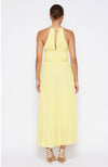 Carli Plisse Halter Midi Dress