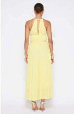 Carli Plisse Halter Midi Dress