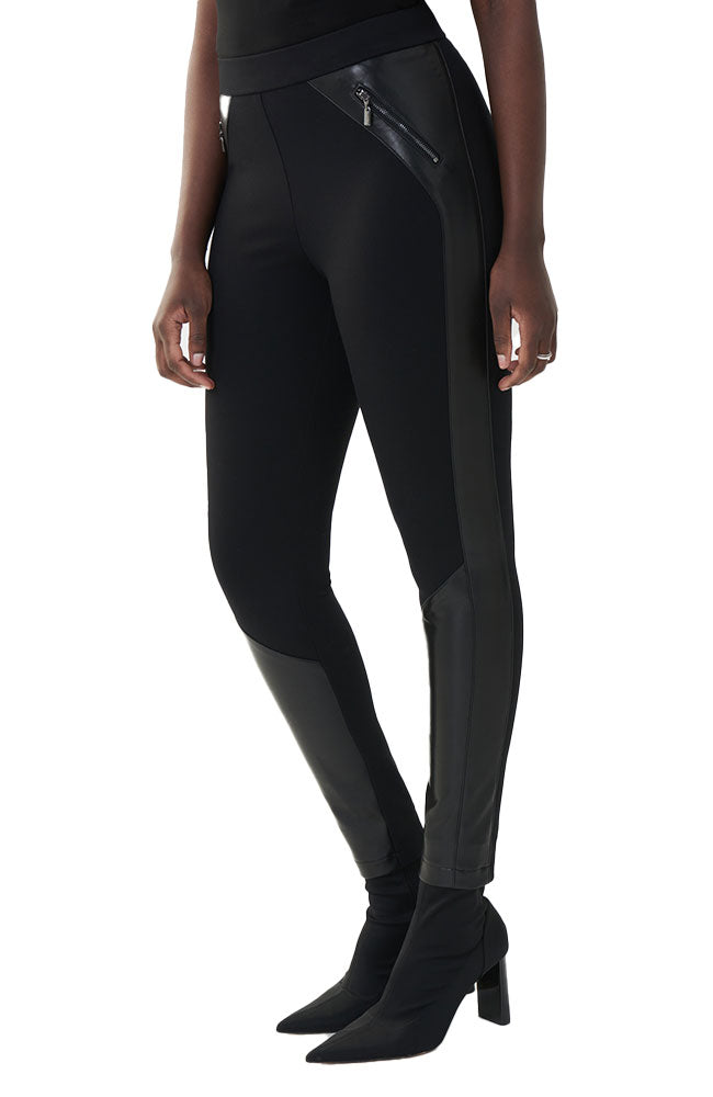 Heavy Knit Leather Legging