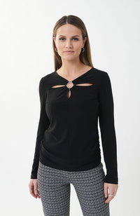 Layering Top with Cutouts in Black