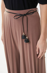 Pleated Culotte 23" Inseam in Mocha