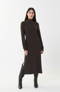 Turtleneck Sweater Midi Dress 47"