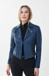 Suede Fitted Jacket in Nightfall