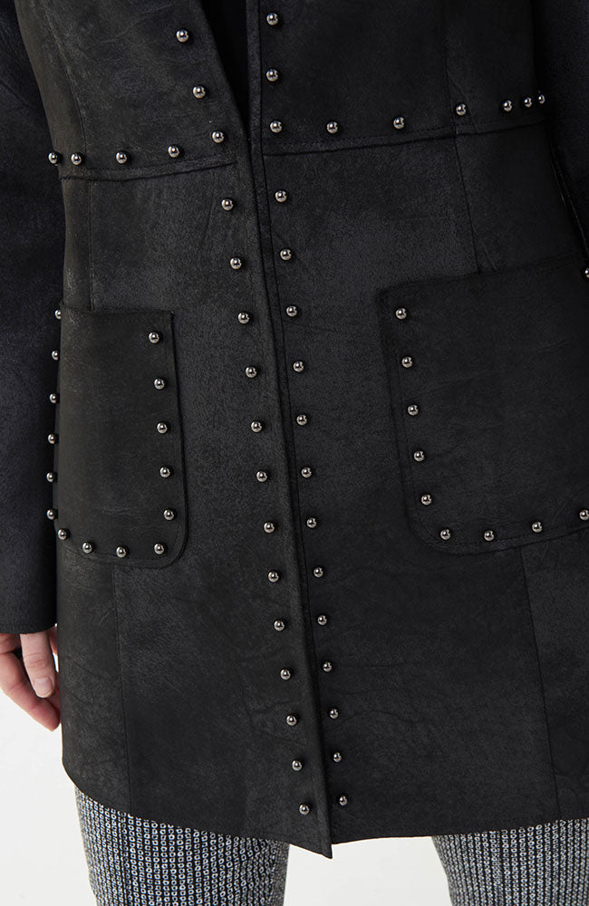 Suede Straight Jacket in Black