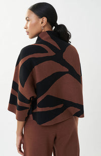 Mock Neck Flare Sleeve Sweater