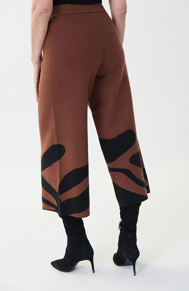 Sweater Fabric Culotte in Black and Toffee