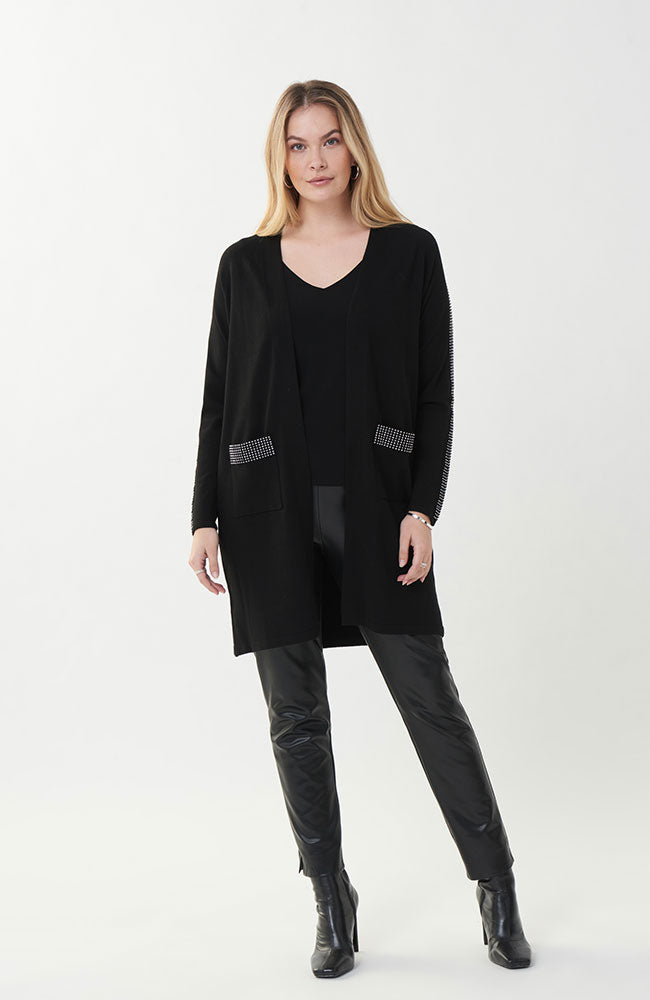 Long Cardigan with Rhinestones