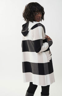 Big Button Sweater Coat with Pockets Vanilla Black