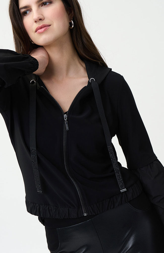 Combo Fabric Hooded Jacket