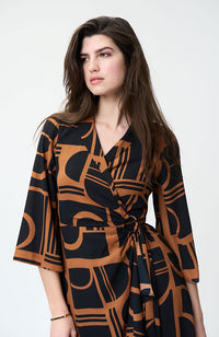 Ruffle Hem Wrap Dress