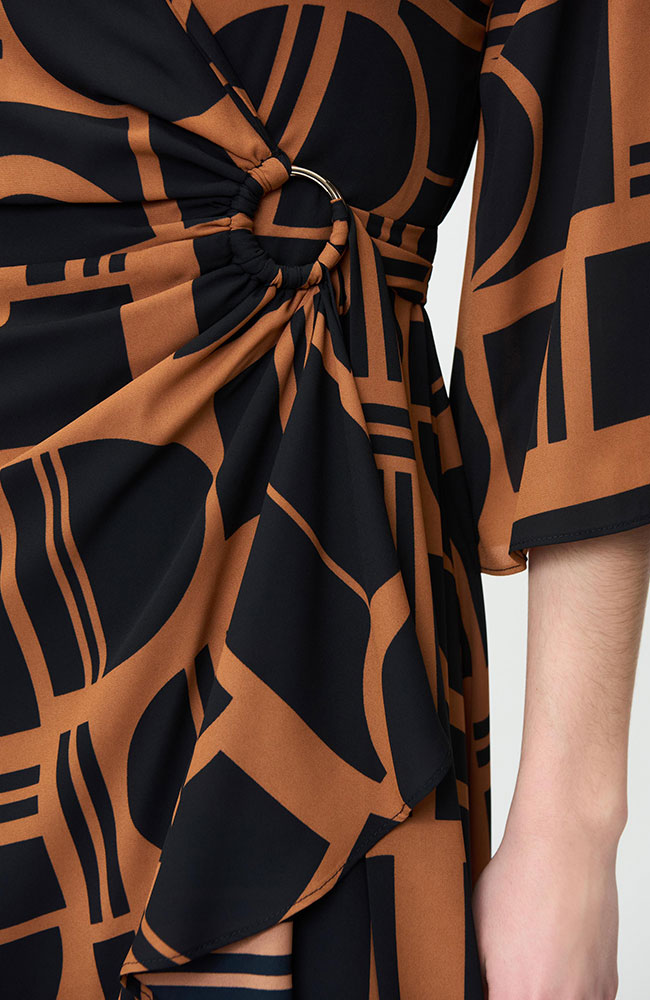 Ruffle Hem Wrap Dress