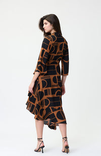 Ruffle Hem Wrap Dress