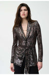 Sequin Blazer in Black Multi