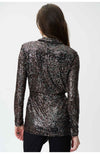 Sequin Blazer in Black Multi