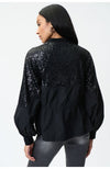 Gathered Waist Stone Embellished Jacket