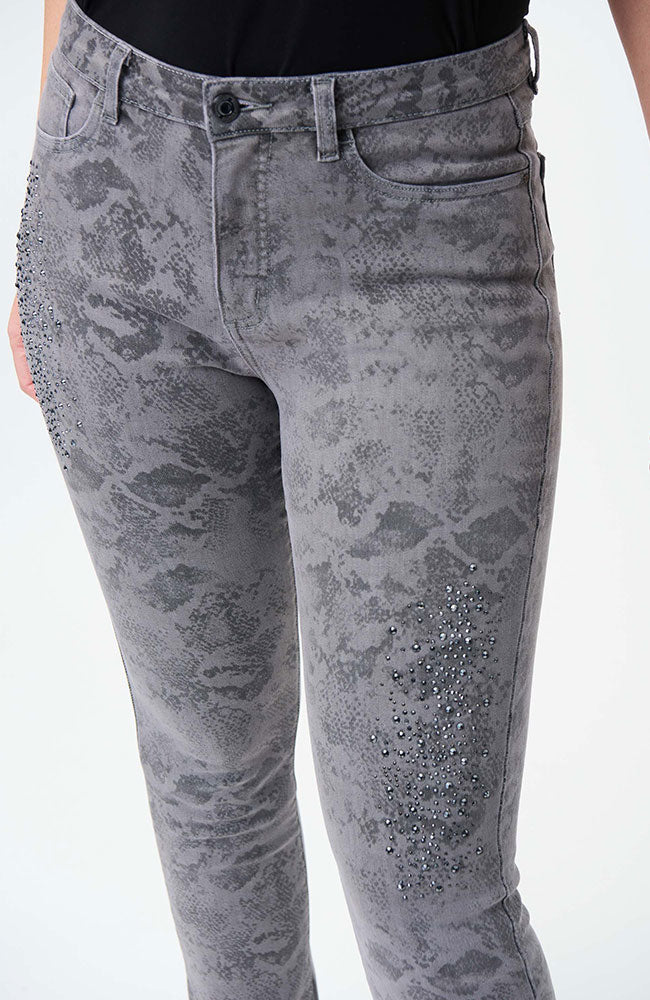 Grey Print Ankle Jean