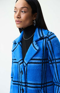 Blue Black Plaid Jacket