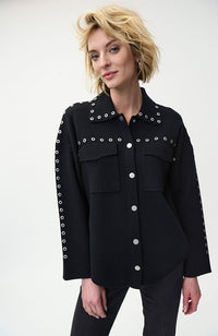 Front Pocket Jacket with Grommets