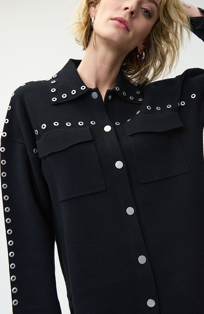 Front Pocket Jacket with Grommets