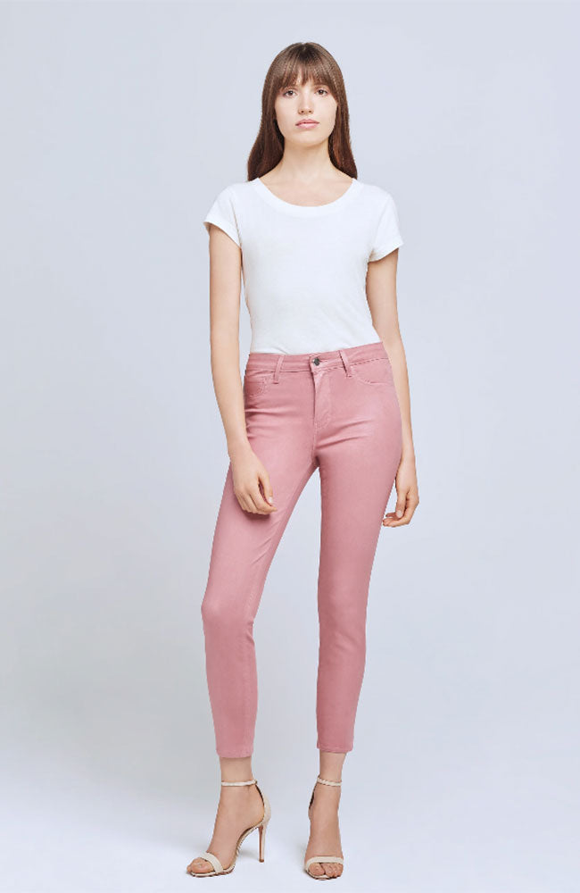Margot Coated Jean in Dusty Rose