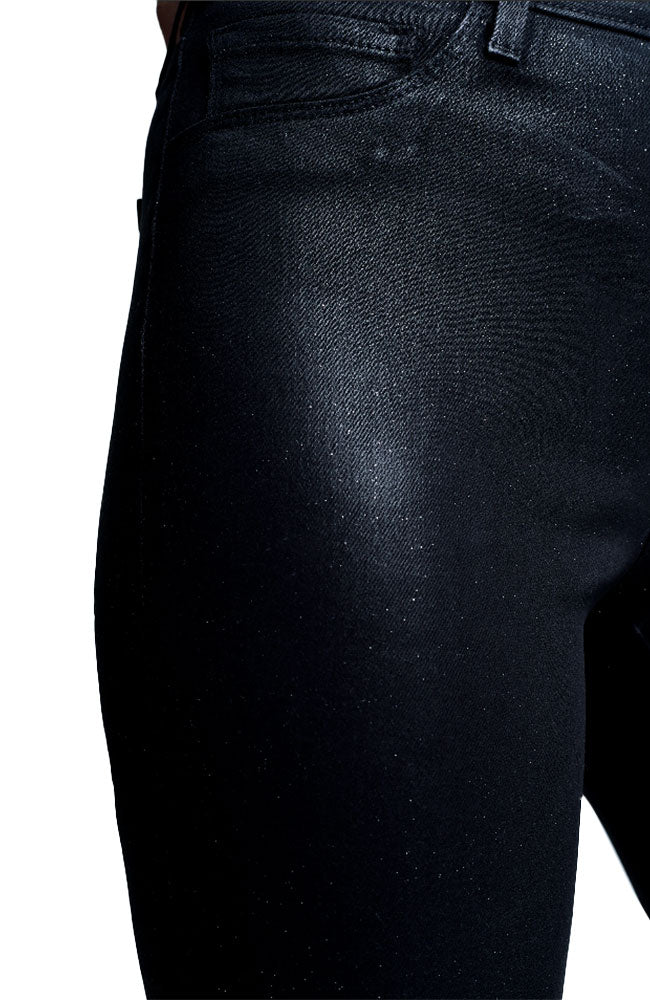 Margot H/R Skinny in Noir Glitter