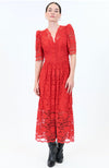 Eloise Dress in Red Lace
