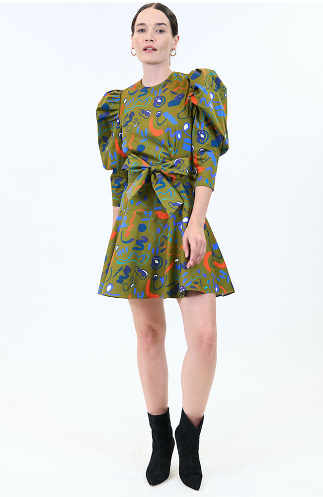 Madeline Dress in Ink Line