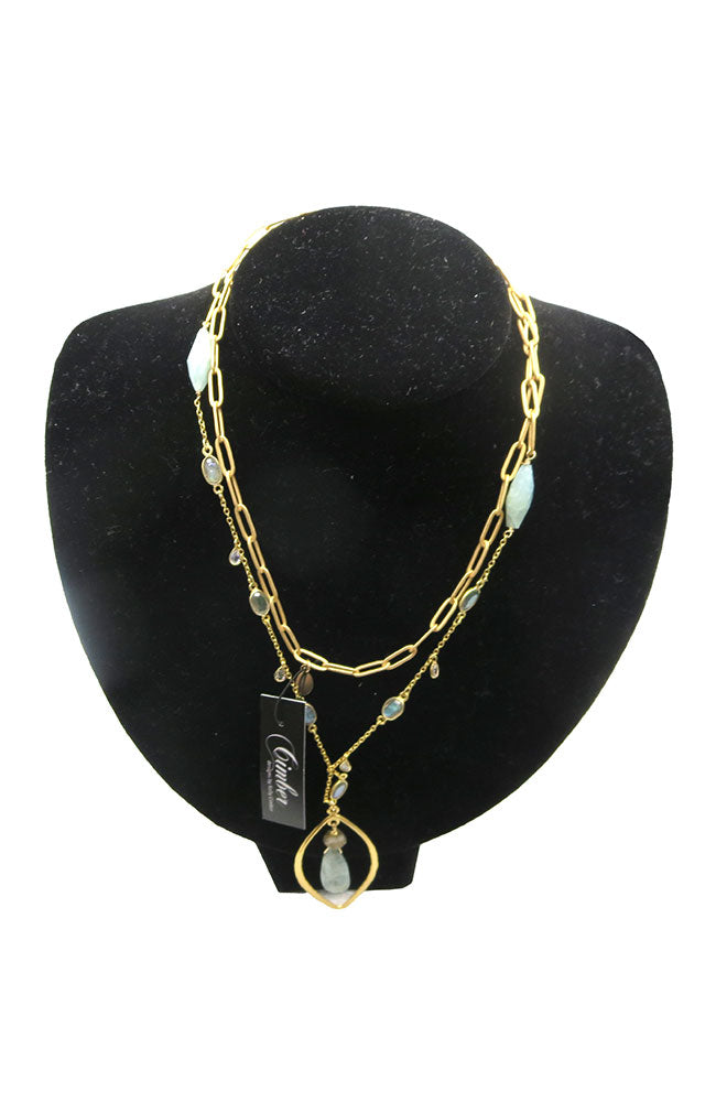 Aqua Marquis Hoop Link Chain
