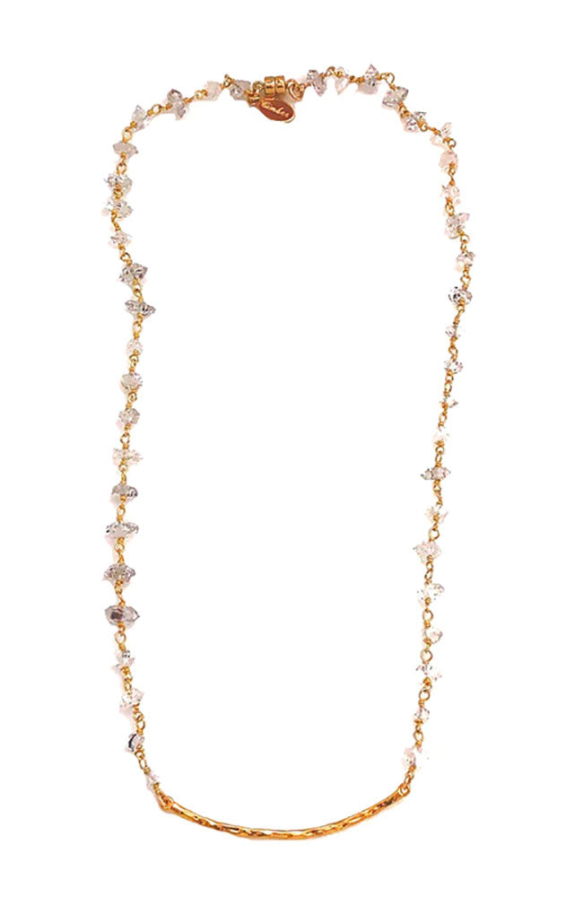 Destiny Herkimer Diamond 14kt Bar