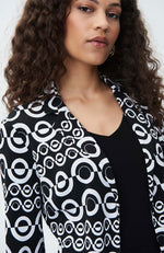 Print Blazer in Black Vanilla
