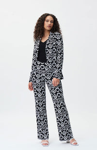 Print Flare Pant Black Vanilla