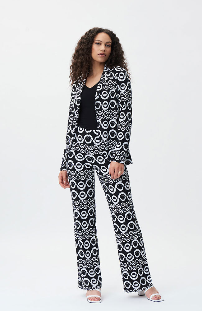 Print Flare Pant Black Vanilla