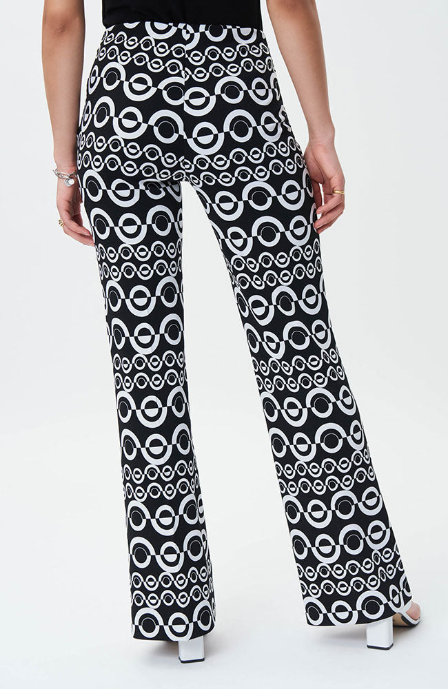 Print Flare Pant Black Vanilla