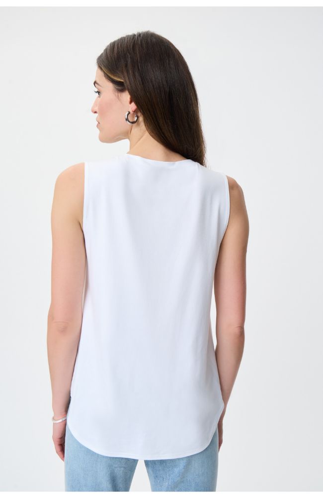 Sleeveless Top Round Neck Tee