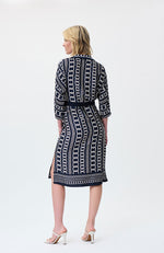 Chain Print Dress in Midnight