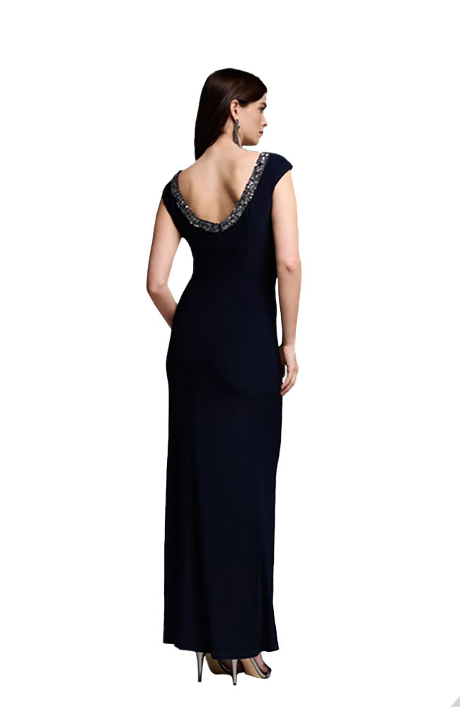 Long Beaded Neck Dress