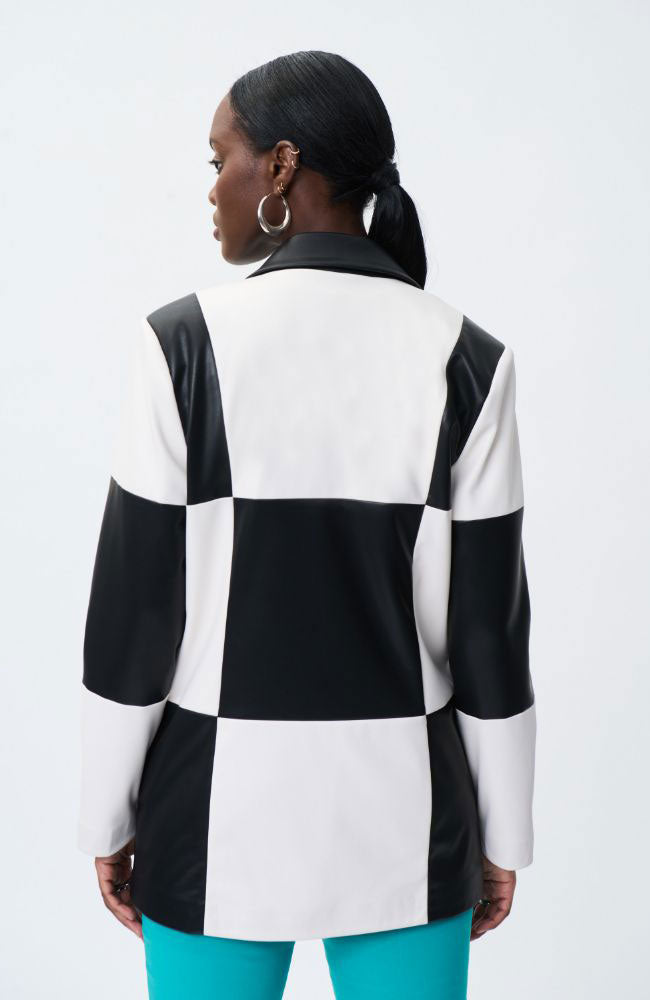 Leather Patchwork Blazer