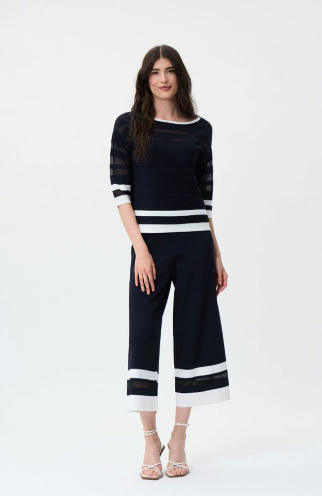 Knit Slacks in Midnight Vanilla